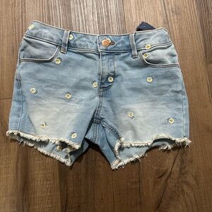 SO Blue Jean Shorts Distressed Raw Hem
